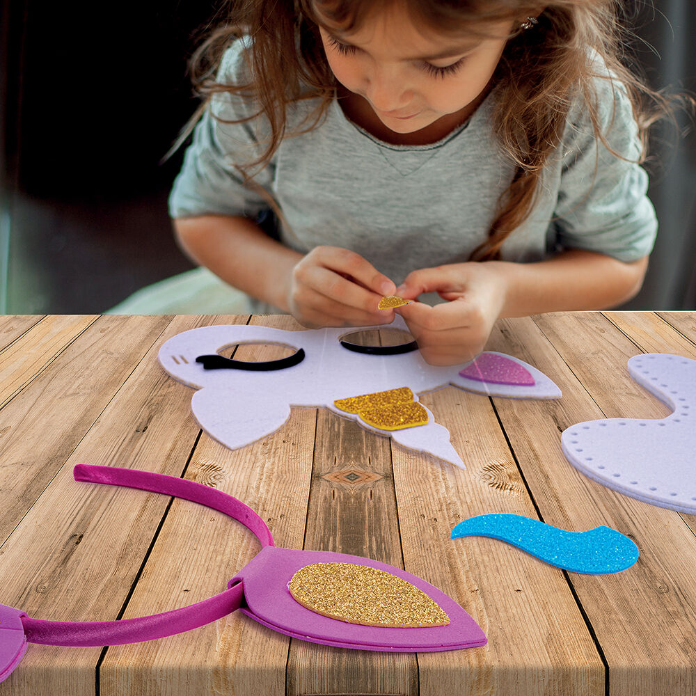 DIY Σετ Κατασκευών Μονόκερος για Παιδιά – Μάσκα, Στέκα & Λούτρινο 3+ - Image 4